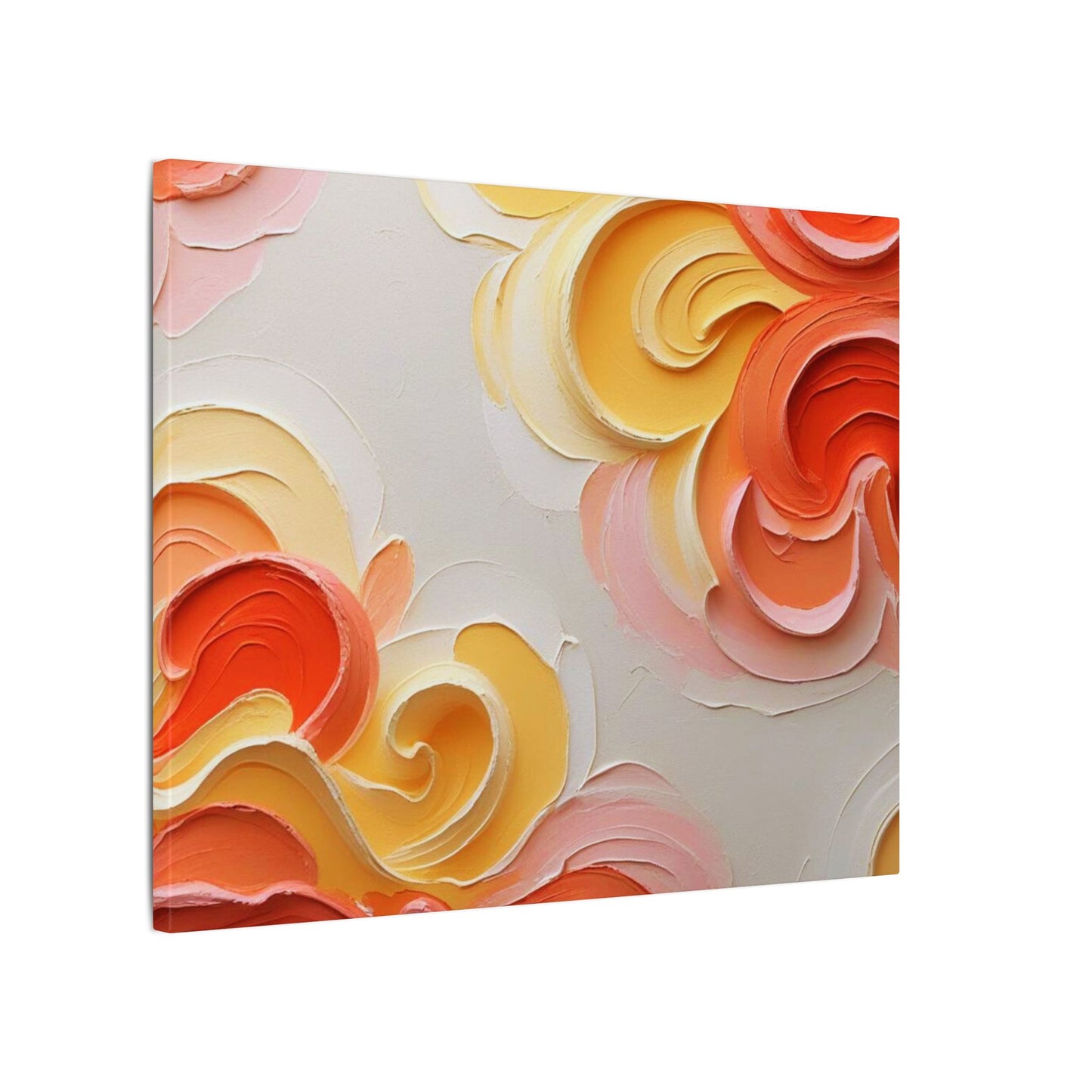 Swirlscape Impasto Wall Art | Peach Bloom