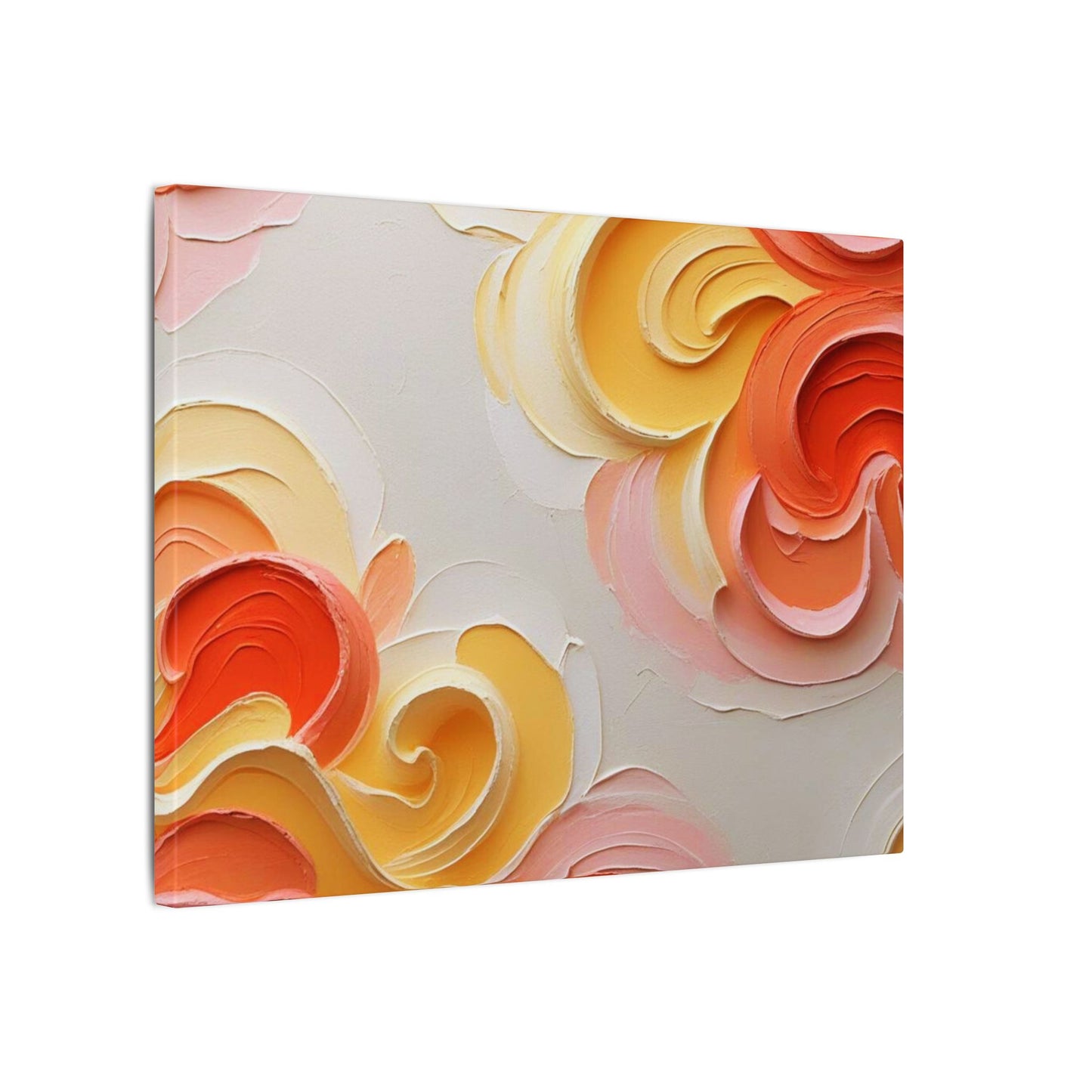 Swirlscape Impasto Wall Art | Peach Bloom