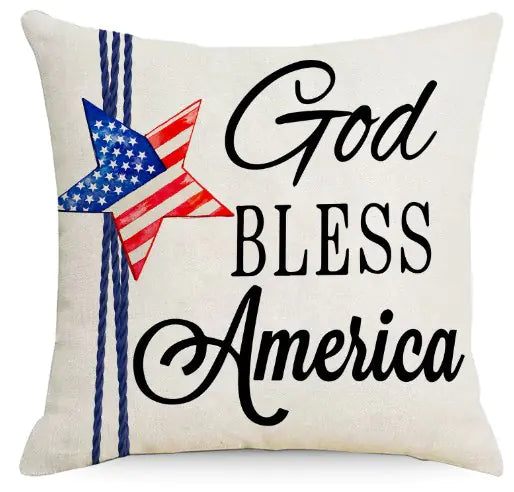 Linen Independence Day Pillow Case for Home Decor (1pc/4pc)