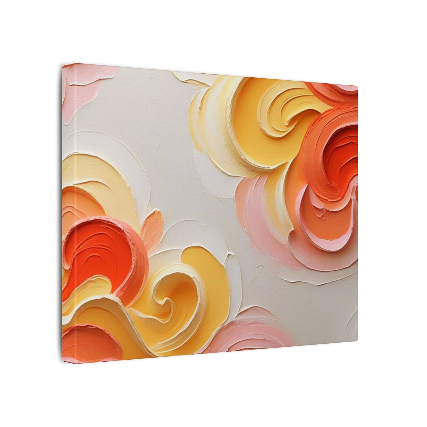Swirlscape Impasto Wall Art | Peach Bloom