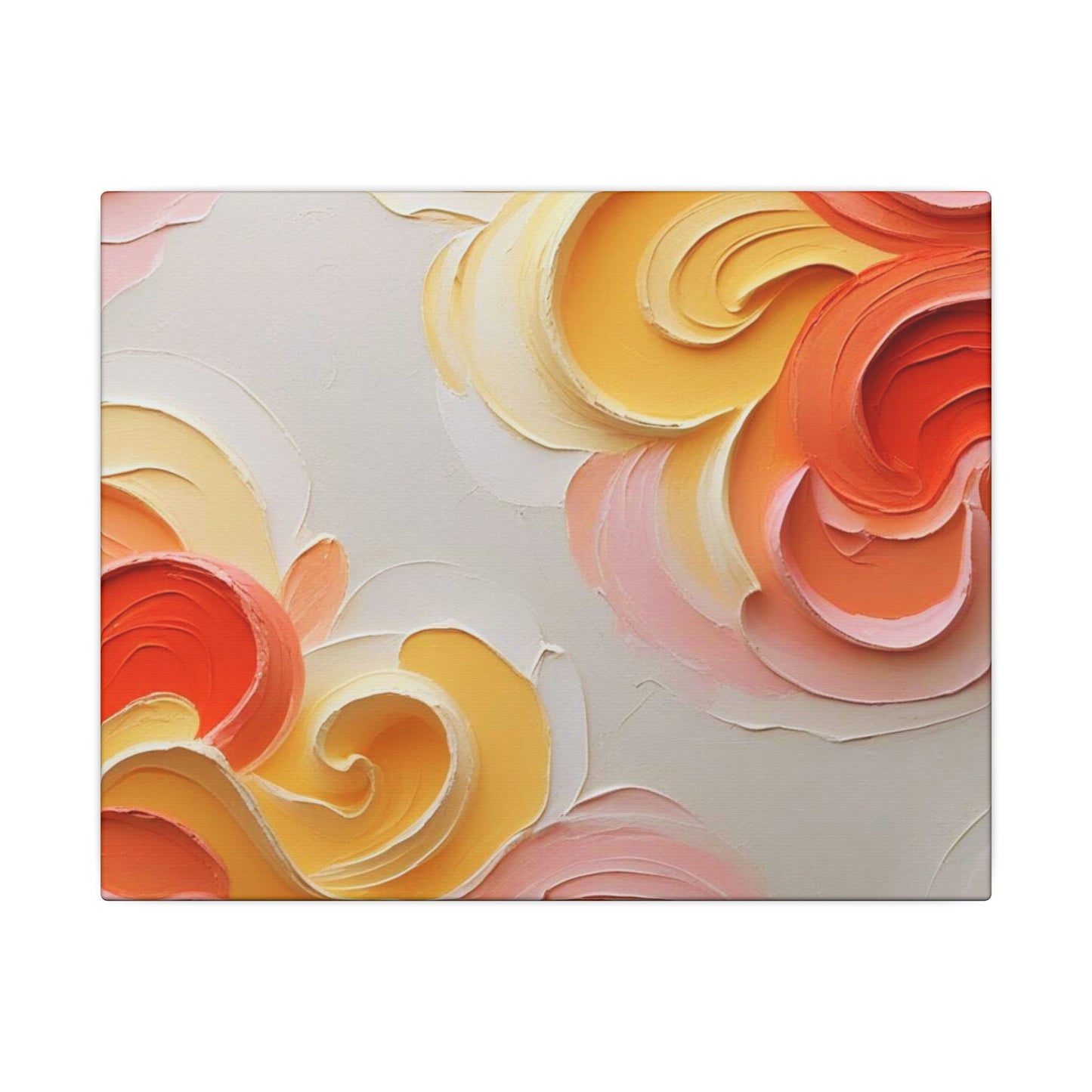 Swirlscape Impasto Wall Art | Peach Bloom