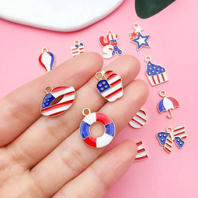 DIY American Flag Independence Day Pendant Accessories