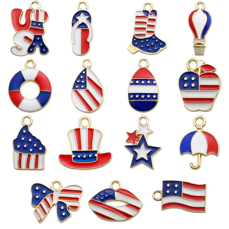 DIY American Flag Independence Day Pendant Accessories