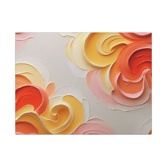 Swirlscape Impasto Wall Art | Peach Bloom
