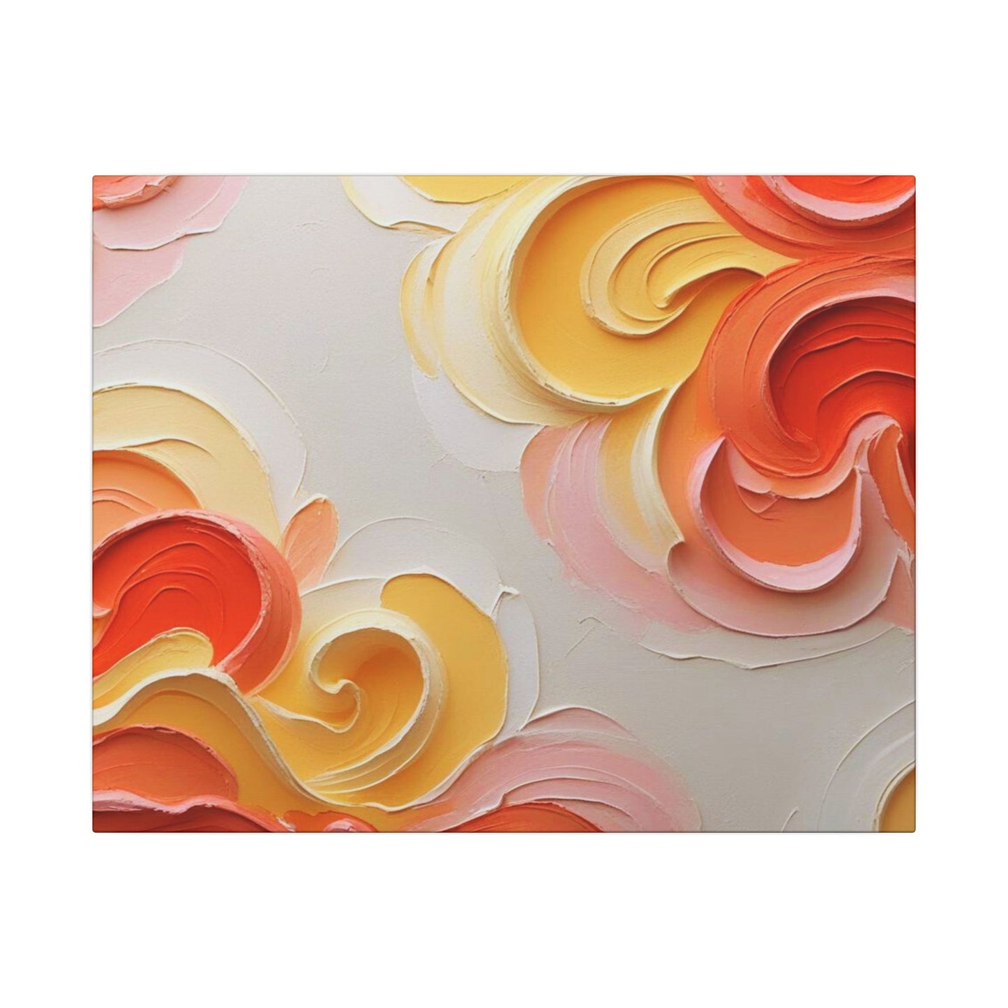 Swirlscape Impasto Wall Art | Peach Bloom