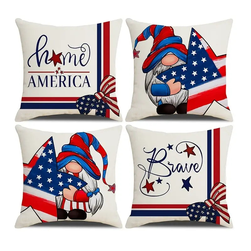 Independence Day Throw Pillow Covers - Set of 4