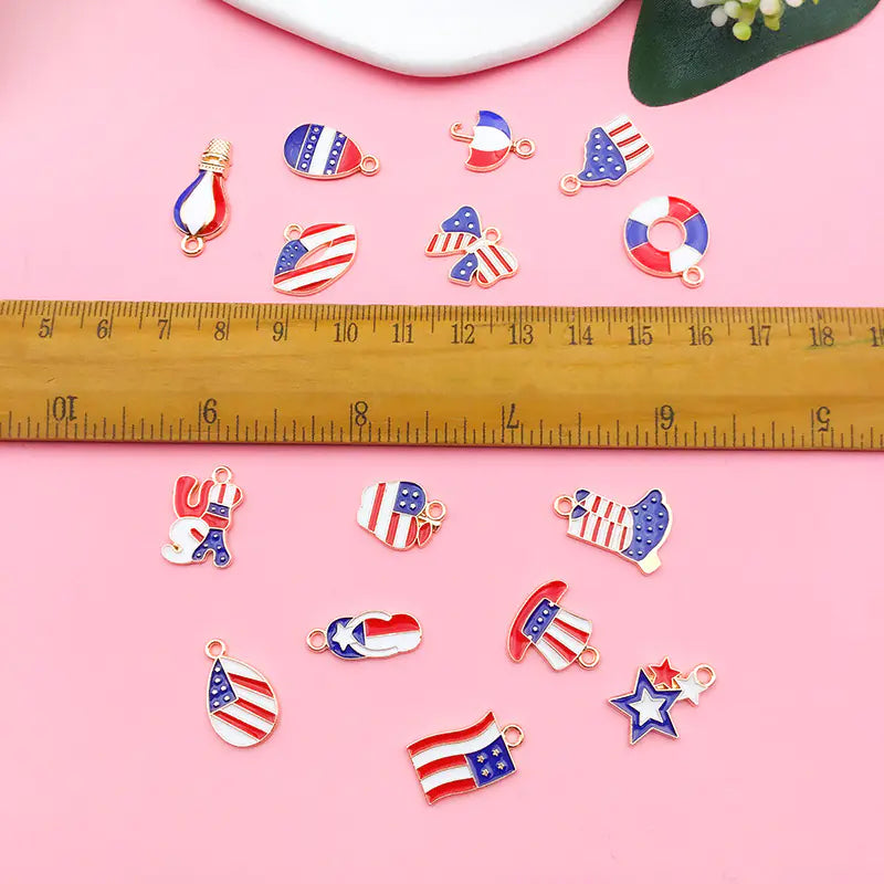 DIY American Flag Independence Day Pendant Accessories