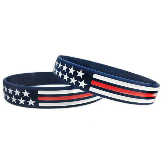 Red White and Blue American Bracelet (X-Large 9" 2 Pack)