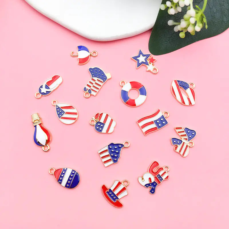 DIY American Flag Independence Day Pendant Accessories