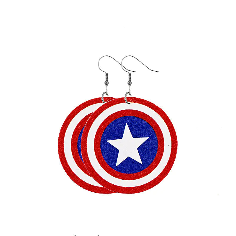 July 4 Earrings with Flag Design