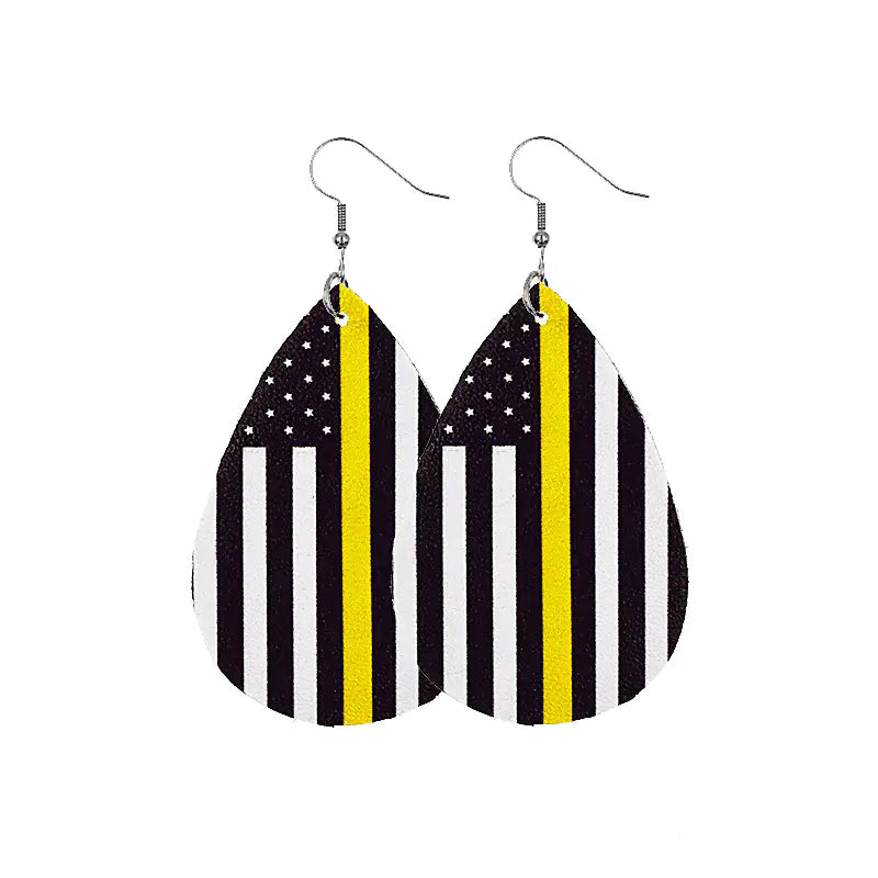 July 4 Earrings with Flag Design