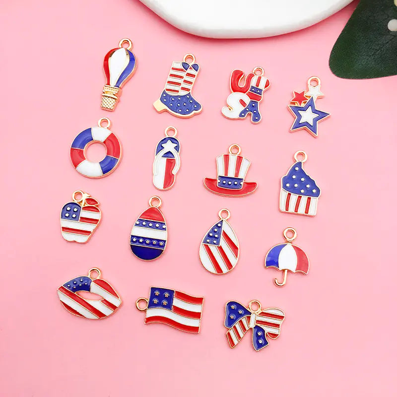 DIY American Flag Independence Day Pendant Accessories