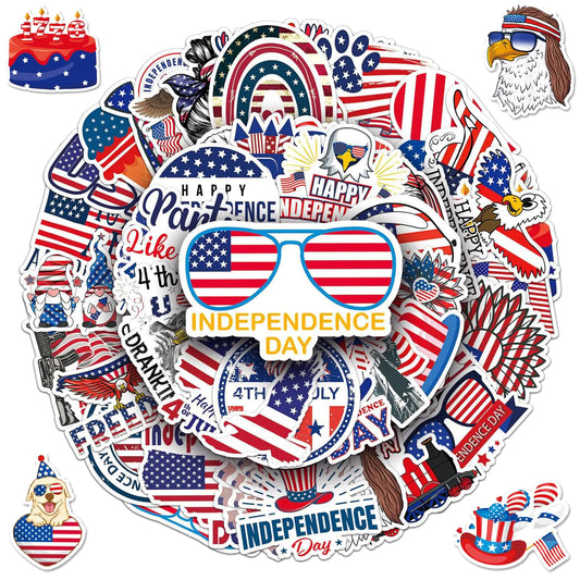 4th of July Stickers 50 Pcs